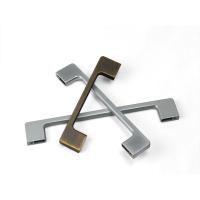 China 96mm Zinc Alloy Square T Bar Silver Door Handles For Cabinet Kitchen on sale