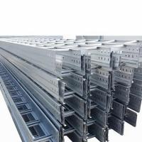 China Hot dip Galvanized Trough Type Cable Tray Customized Bending Radius on sale