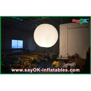 Led Bulb Diameter 2m Inflatable Advertising Balloons Stand Pole