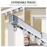 China ISO9001 Telescópica Corrida de cortina Extensivel teto montado Corrente Rod Corredor Rollers Holder Rails Track wholesale