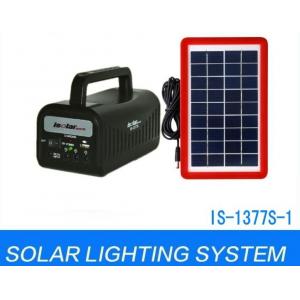 China solar powered energy 5W solar home system with lithium battery LED emergency light red color supplier
