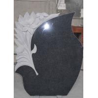 China Grey G654 Monument Engraved Granite Stone European American Style Customized Size on sale