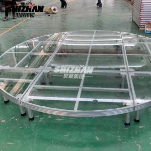 China Acrylic Wedding Reception Glass Stage Aluminium Easy Assembly Portable Modular Round supplier