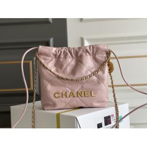 Chanel Branded Ladies Handbag 22B MINI 22S Calfskin Pink White Black Yellow