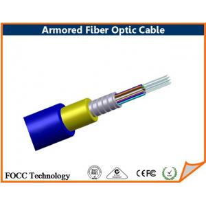 Direct Burial Armored Multimode Fiber Optic Cable With Terminated Connector