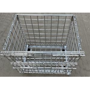 Stackable Wire Mesh Storage Cage Stainless Steel Galvanized Steel Welded Folding Container