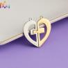 China Anti Fading 304 Stainless Steel Half Heart Pendant wholesale
