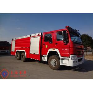 Six Seats China Chassis 6x4 Drive Departure Angle 12 Degree Foam Fire Truck