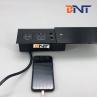 Office furniture aluminum AC power with USB port sliding extension table power