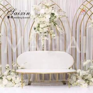 China Backdrop Decoration For Wedding Reception Church European Stand Stainless Steel Pipe Shelf supplier