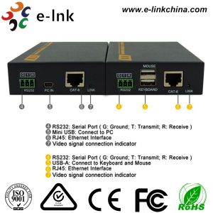 China HD-BaseT DVI KVM Extender Over 100m Single Cat6/7 Cable wholesale