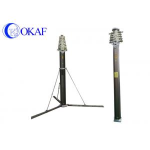 Portable Aluminum Alloy Pneumatic Telescopic Antenna Mast 18M Max Load 70KG