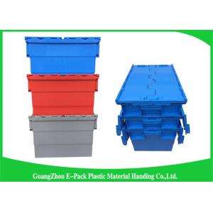 China Turnover Logistics Opaque Plastic Attached Lid Containers For Foods , Textile wholesale