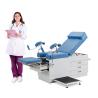 China 2 Function Medical Obstetric Exam Couch Manual Hospital Delivery Operation Gynaecological Table With Cabinet wholesale