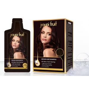 China High Quality No Side Effect Organic Herbal Hair Dye Shampoo Brown Color Shampoo supplier