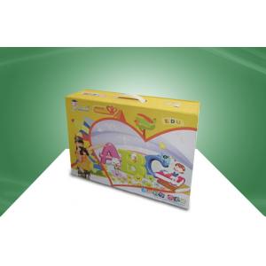 China Stationery Custom Printed Corrugated Boxes With Plastic Hondle supplier