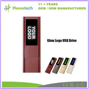 Luminous Wooden USB Flash Drive LED Light Wood Pen Drive USB Memory Stick 8Gb 16Gb 32Gb 64Gb 128Gb