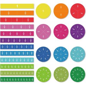 Magnetic Tile Circle Fractions Set 156 Pieces 12 Color Coding Counting And Math Toys