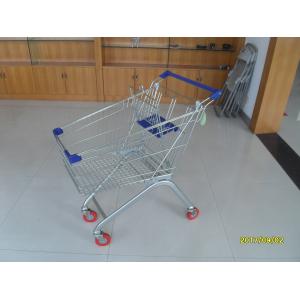 China Big 100L Grocery Cart For Supermarket Shopping Carts With Anti-UV Plastic Parts supplier
