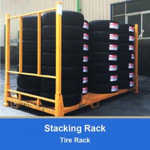 China Foldable Stacking rack Stackable Rack For Tire Warehouse Storage Tire Rack supplier