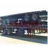 Two Axle Container Semi Trailer 12 Pcs Tire T700 Strong Steel Material