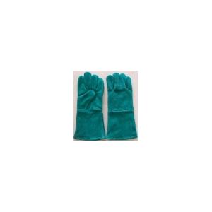 China Reinforced construction, maintenance, agriculture green cow leather welding gloves / Glove supplier