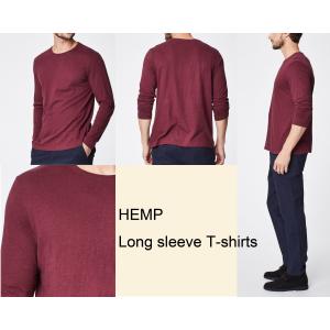 China Eco Friendly Round Neck Hemp Cotton Clothing Long Sleeve Blank Design supplier