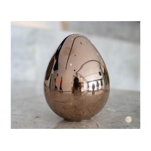 Custom Size Hand Forged Stainless Steel Oval Egg Sculpture Mirror Polished