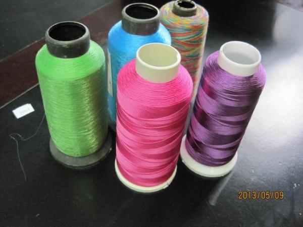 100% Polyester Garments Colorful Embroidery Thread 150d/2 , 200d/2
