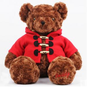 China CE 30cm Stuffed Animal Toys Brown Teddy Bear Customized With Coat supplier