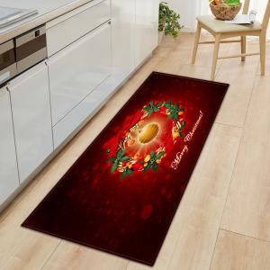 Red Bells Long Kitchen Standing Mat Nonslip Bedroom Floor Carpets