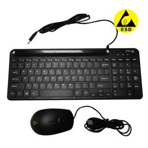 China Black ESD Antistatic Wired Keyboard Mouse Set For Lab Cleanroom supplier