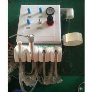 Small Dental Portable Dental Unit / Dental Turbine with suction, 3 way syringe and handpiece tube 2pcs SE-Q009A