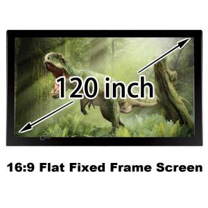 High Quality Picture 120 Inch 10 Feet Fixed Frame Projection Screen Wall Mount 3D Display