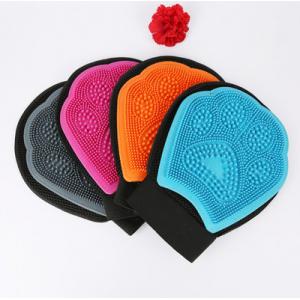 Pet Grooming Brush Glove Fur Removal & Furniture Pet Mitt & 5-Finger Gentle Rubber Deshedding Glove | For Massage, Shedd