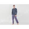Trendy Mens Jersey Pyjamas Long Sleeves Tee And Woven Yarn Dyed Flannel Long