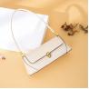 China Women White Baguette Shape PU Leather Clutch Bag Pouch Handbag wholesale
