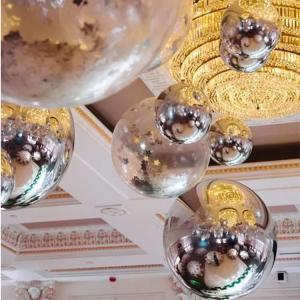 PVC Sphere Inflatable Mirror Ball Floating Silver Holiday Nightclub