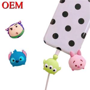 China Custom Mini Cute USB Toy OEM Cute Cartoon Cable Bites Figures Make Plsstic Animal Data Charger Bites Accessory toy wholesale