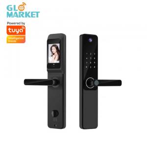Tuya APP Remote Control Smart Door Lock Indoor HD Screen Wide Angle Camera With Doorbell