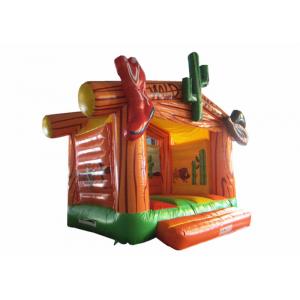 Wild West Big Bounce House Customized , Digital Painting Huge Bounce House