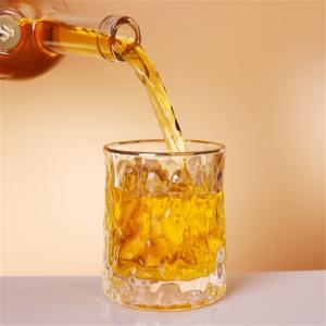 China 7 oz Irregular Glacial Whiskey Glass Cup Nordic Style Water Beer Highball Glass Cup supplier