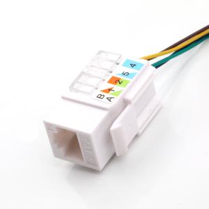 China 8-Position Wire Harness Assembly with RJ45 Keystone, 24V Input, 24AWG Cable supplier