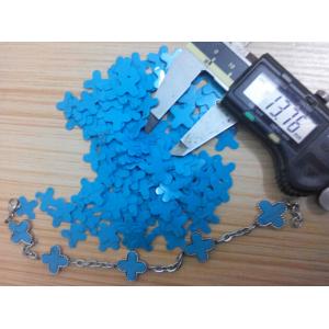 Wholesale Natural Turquoise Color Clovers Shell For Jewelry DIY Use,Deep Blue Color