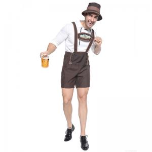 China Bavarian German Beer Festival Cosplay Adult Plus Size Halloween Costumes Set with Hat supplier