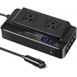 2 Ac Outlets 4 Usb Ports Charger Adapte Car Motor Inverter Car Power Inverter 200W Solar Power Car Battery Charger And Inverter