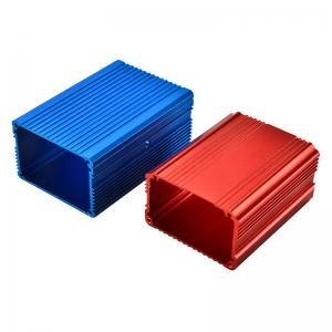 Anodizing OEM Red Blue Power Extruded Aluminium Enclosure With CNC Processing