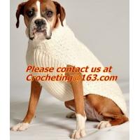 China pet clothing red dog sweater green pet,  jacquared Turtle neck Sweater Pet Winter Clothes on sale