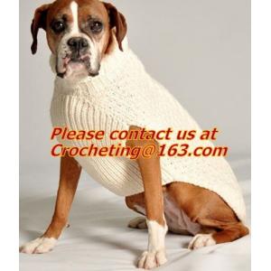 China pet clothing red dog sweater green pet,  jacquared Turtle neck Sweater Pet Winter Clothes supplier