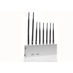 8 Antenna UHF / VHF Cell Phone Signal Jammer , WIFI / 3G Mobile Phone Signal Blocker